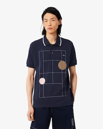 Classic Fit Graphic Petit Piqu&eacute; Polo Shirt