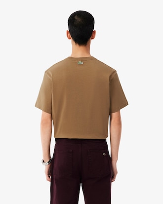 Printed Embroidery Accent Cotton Jersey T-shirt