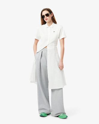 Women's Flared Mini-Piqué Polo Dress