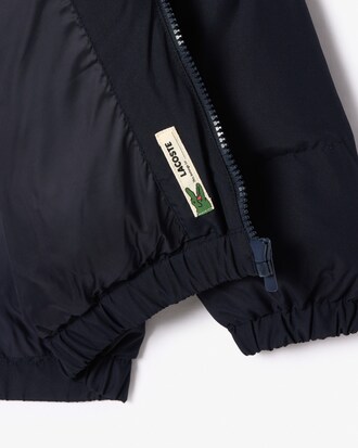 Kids' Contrast Stripe Hooded Puffer Jacket