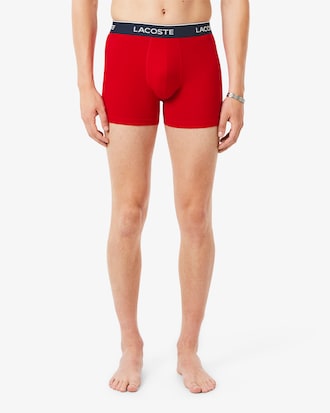 Paquete de 3 calzoncillos b&oacute;xer de algod&oacute;n el&aacute;stico para hombre