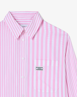 Women's Striped Cotton Poplin Shirt