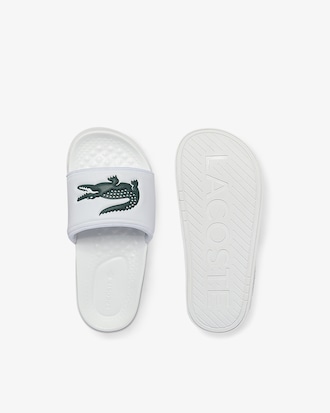 Women's Croco Dualiste Logo Strap Slides