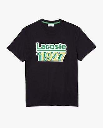 Men's Crew Neck Vintage Printed Cotton T-shirt