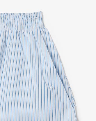 Shorts Para mujer de corte relajado en popelina ligera a rayas