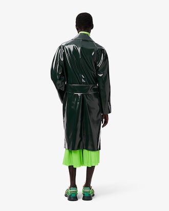 Women's Tailored Collar Vinyl Trench Coat