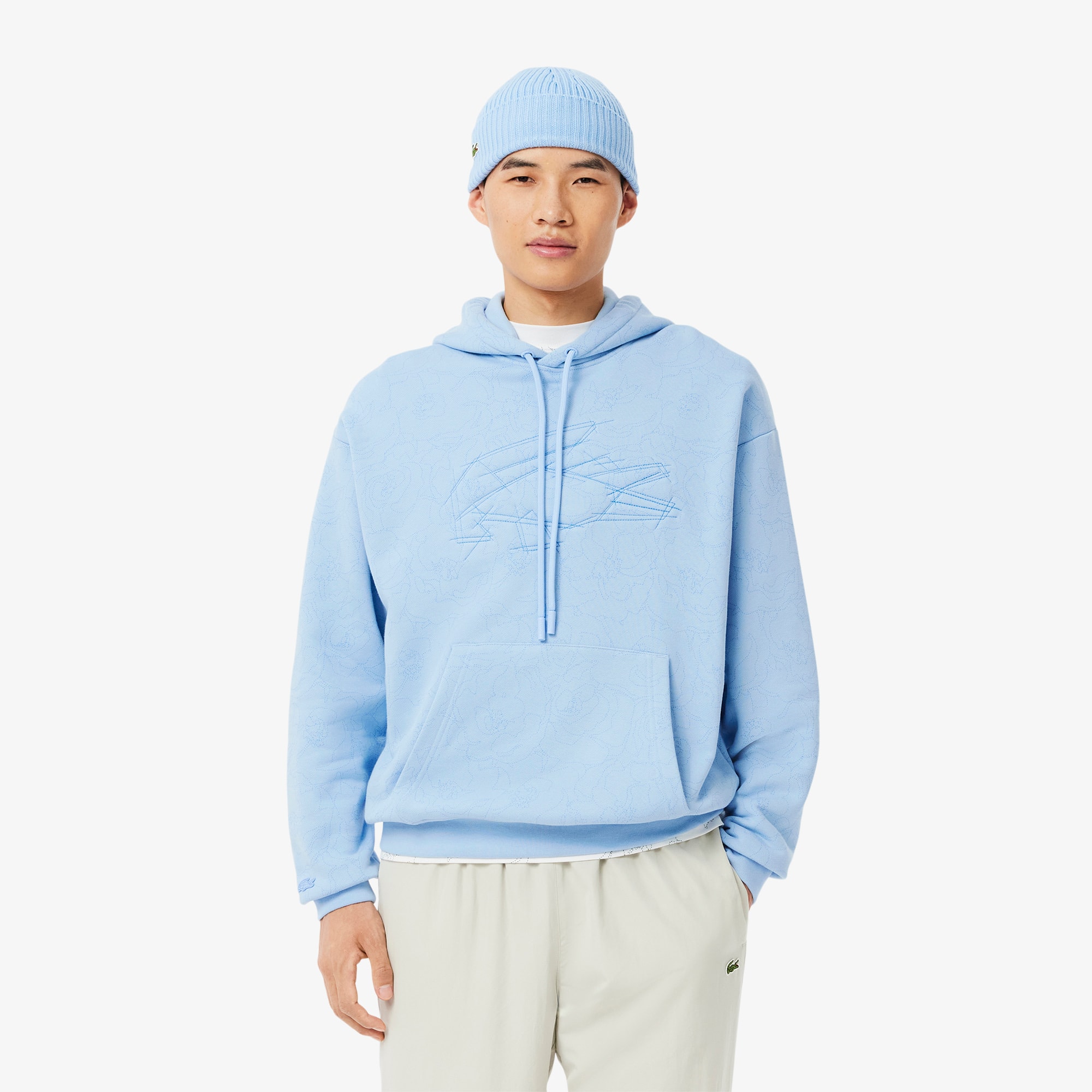 Lacoste Men's Relaxed Fit Printed Hoodie