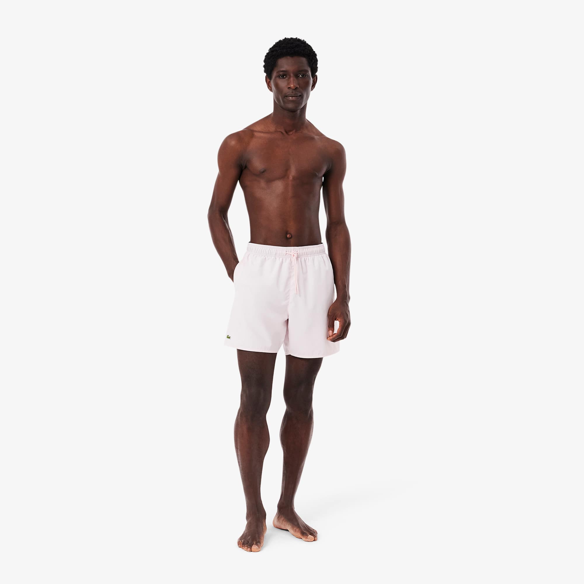 Lacoste Men's Mid Length Swim Trunks