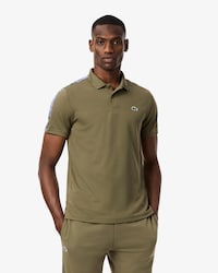 Polo De Tenis Ultra Seco Con Rayas De Logotipo