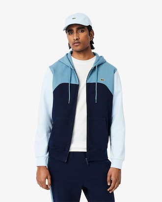 Sudadera Con Gorro Y Cierre Para Hombre Con Color Block