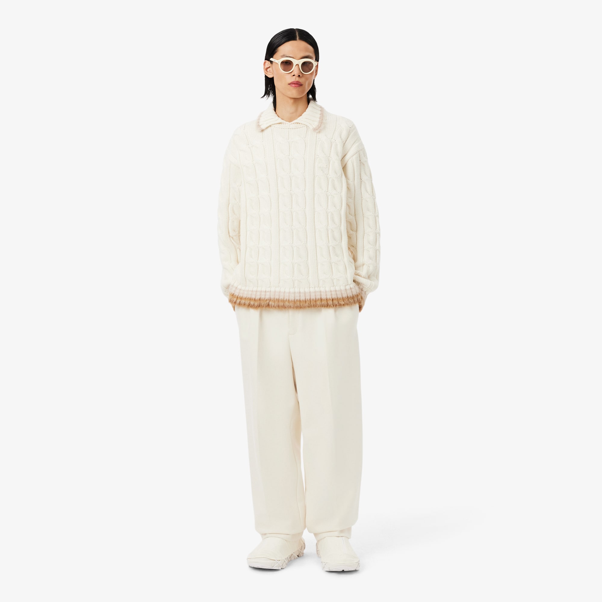 Lacoste Runway Regular Fit Tailored Wool Pants