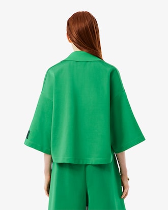 Women's Runway Boxy Polo Collar Sweatshirt