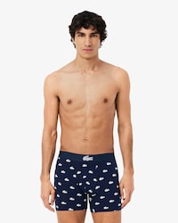 Lot de 3 boxers longs coton stretch imprim&eacute;