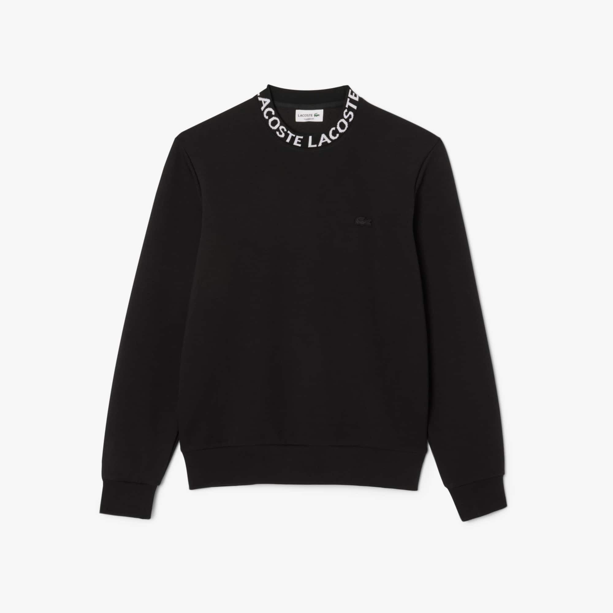LACOSTE ホワイト FRA-27 トレーナー　スゥエット　5 XL 白 セール】 パイピングスリーブクルーネックスウェット トレーナー