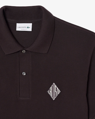 Classic Fit Badge Accent Piqué Polo Shirt