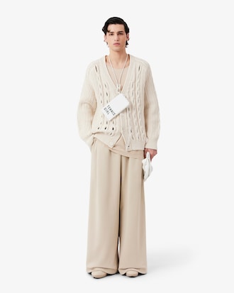 Runway Lacy Cable Knit Cardigan