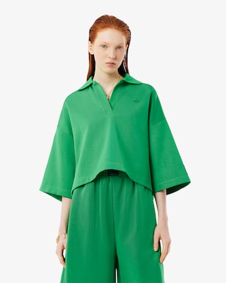 Women's Runway Boxy Polo Collar Sweatshirt