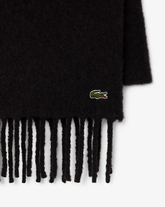 Unisex Fringed Alpaca Wool Scarf