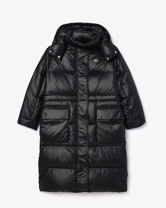 Manteau femme en duvet long oversize ajustable &agrave; la taille