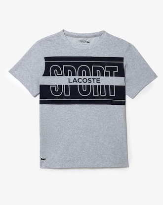 Playera deportiva con estampado de algodón para hombre