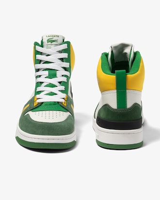 Men's L001 Leather Colorblock High-Top Sneakers