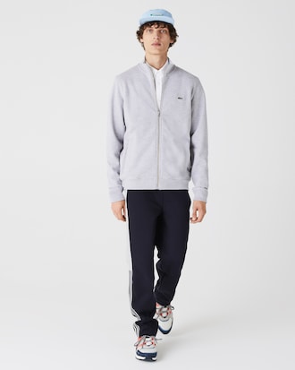 Men's Zip-Up Piqué Fleece Jacket