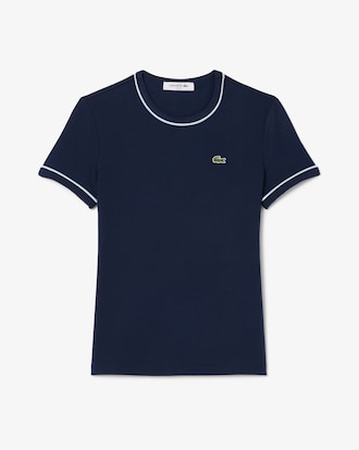 Playera de su&eacute;ter con ribete en contraste