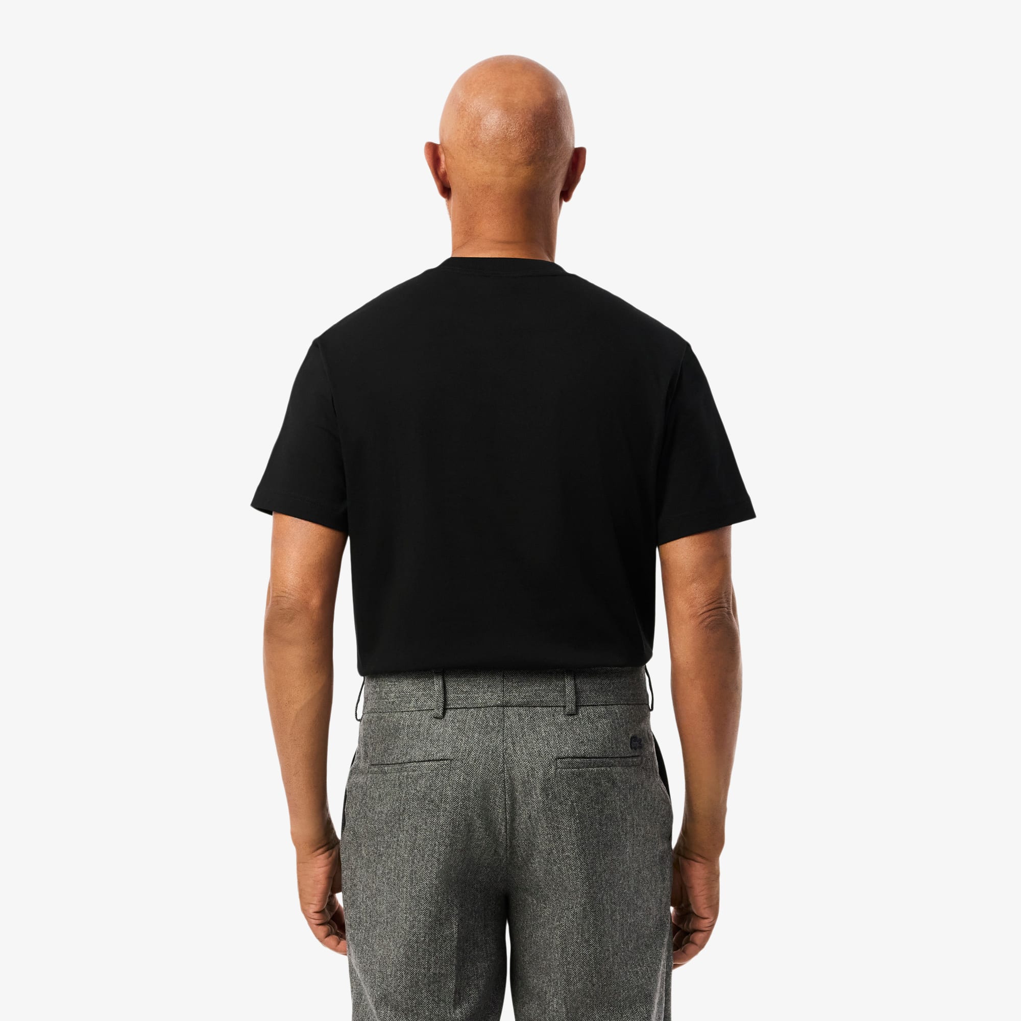 Tシャツ・カットソー Lacoste Crew Neck Black T-Shirt TH2038-031 Women's Signature Print Cotton T-Shirt - T-Shirts & Tops