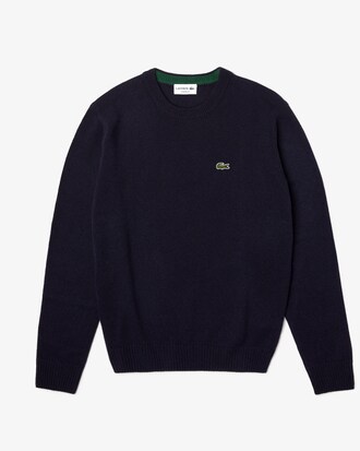 Suéter de lana con cuello redondo para hombre