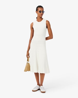 Vestido Plisado de Canal&eacute; de Mezcla