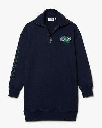 Robe polo Lacoste Holiday oversize fit avec col zipp&eacute;