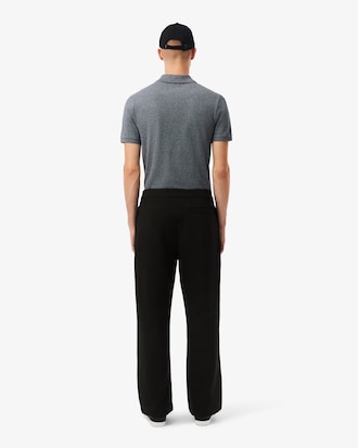 Men's Loose Fit Piqu&eacute; Pleated Pants