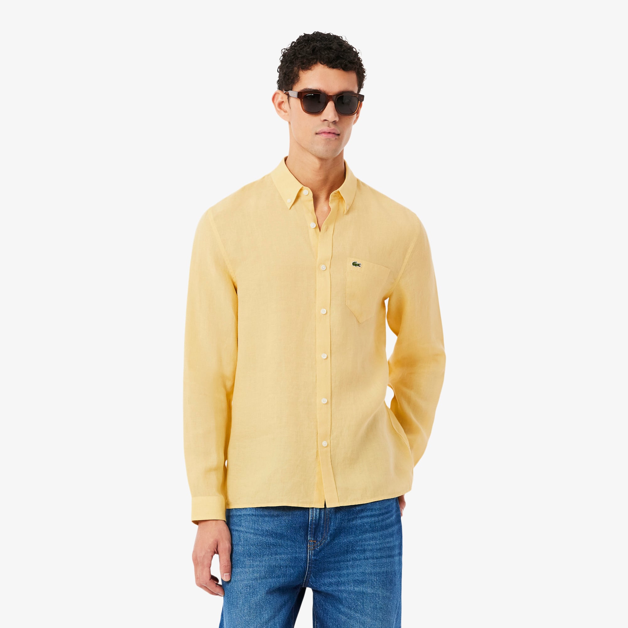 Lacoste Men's Regular Fit Linen Shirt