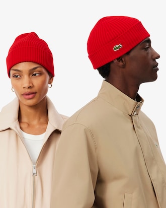 Unisex Rib Knit Brushed Wool Beanie