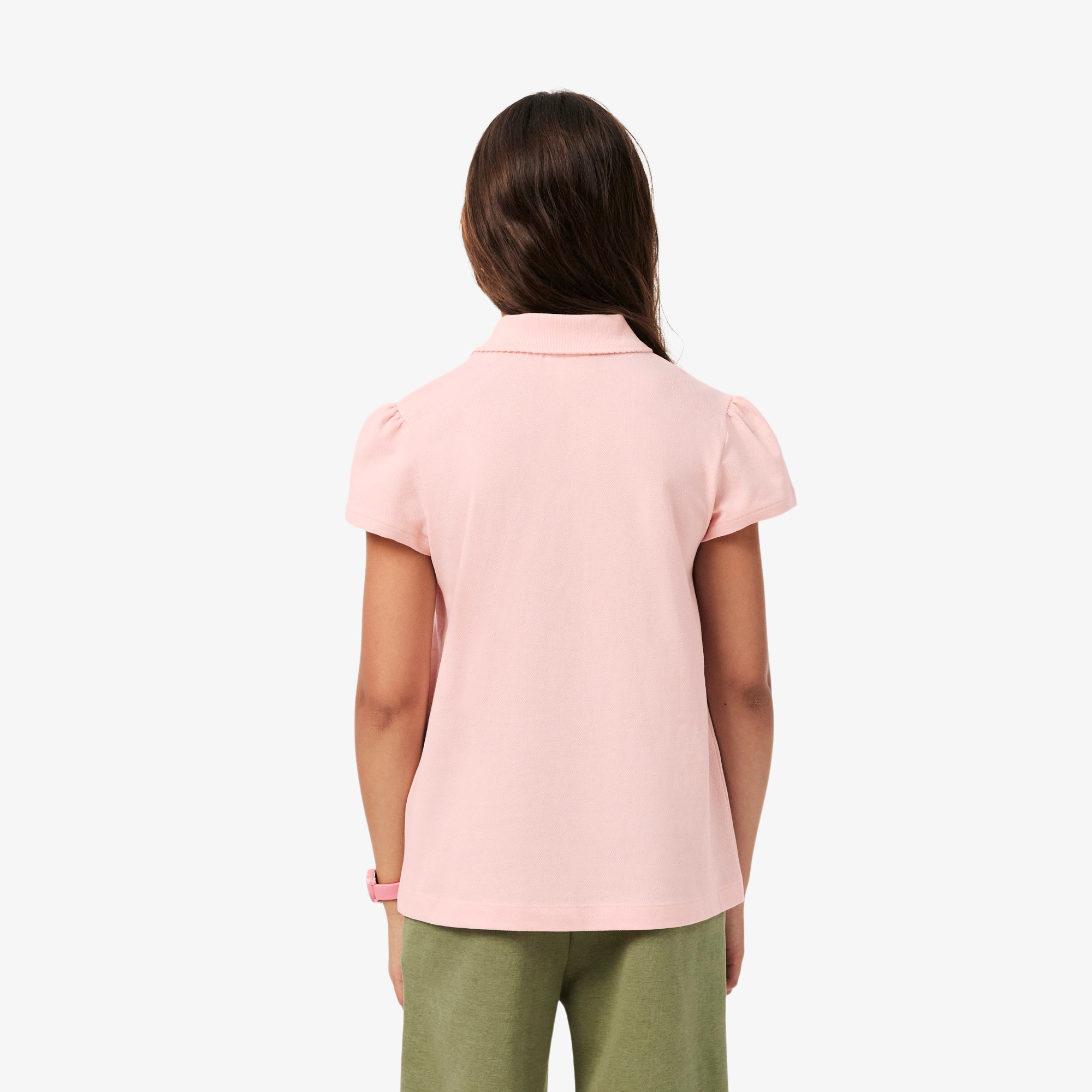 Scallop Collar Mini Piqué Polo Shirt