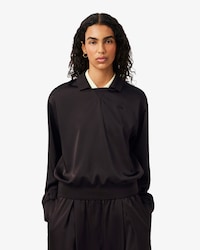 Relaxed Fit Satin Polo Shirt