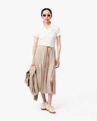 Women's Long Pleated Flannel Skirt