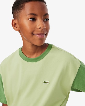 Contrast Trim Cotton T-Shirt