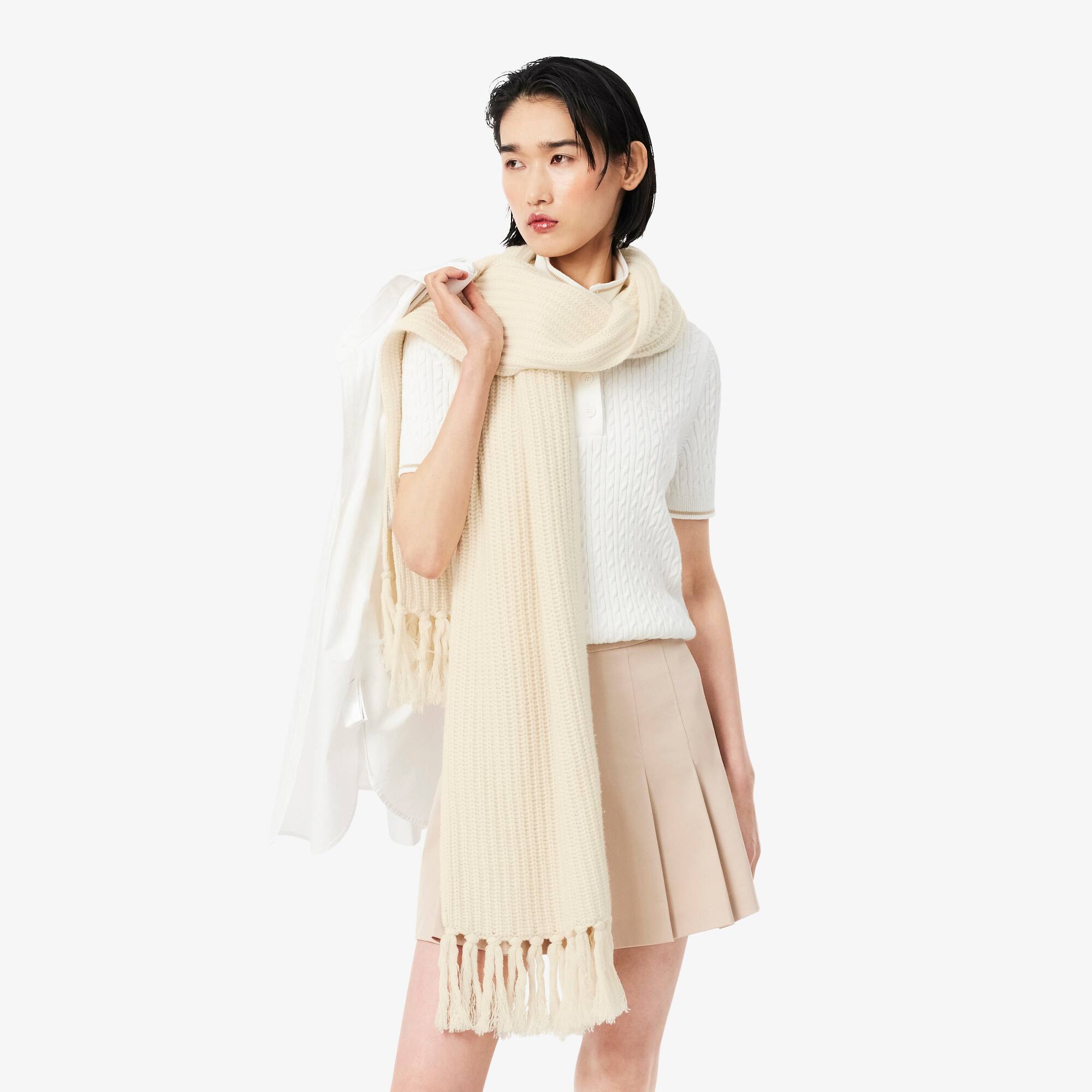 Women's Fringed Wool Scarf