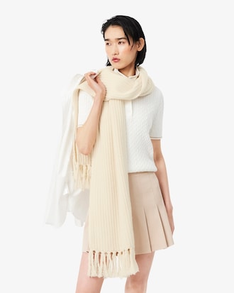 Women's Fringed Wool Scarf