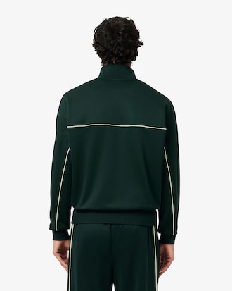 Men's Satin Effect Zip-Up Fleece Sweatshirt