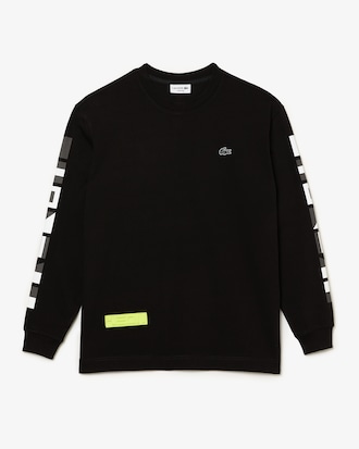 T-shirt manches longues homme loose fit avec imprim&eacute;