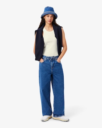 Débardeur femme Lacoste slim fit en coton biologique