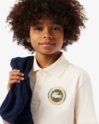 Polo De Interlock Con Badge Lacoste