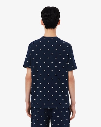 Men's Crocodile Print Pajama Top