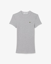 Women's Slim Fit Ribbed Cotton T-Shirt