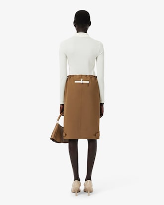Runway Wool Blend Cargo Skirt