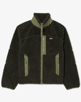 Men's Colorblock Fleece Zip-Up Jacket