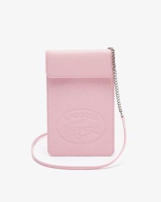 Estuche para tel&eacute;fono inteligente de piel granulada con solapa Croco Crew para mujer
