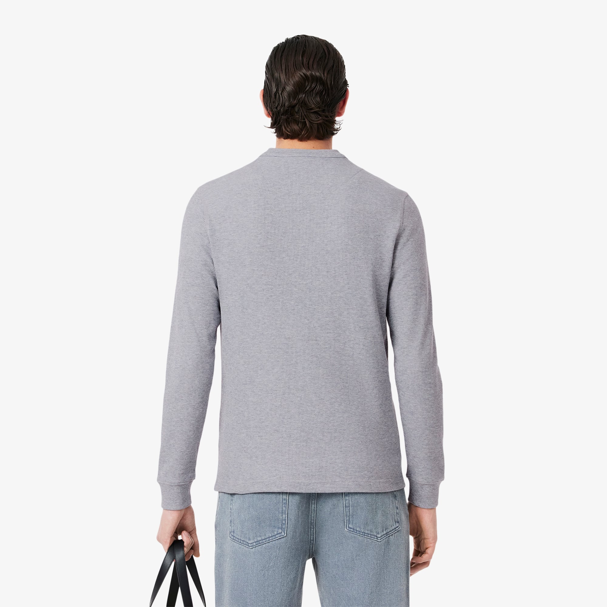 Men's Long Sleeve Waffle Knit T-Shirt - T-shirts - New In 2026